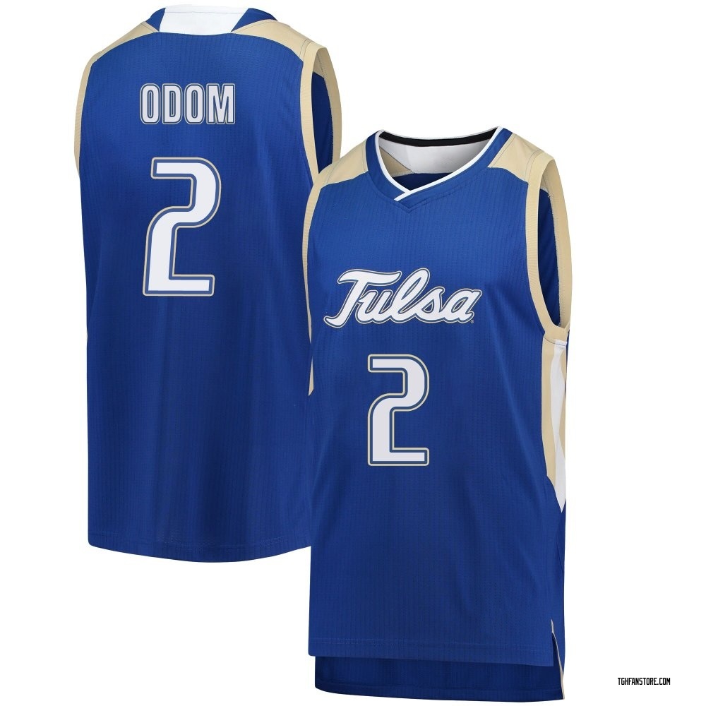 Men's Dwon Odom Tulsa Golden Hurricane Replica Basketball Jersey - Royal