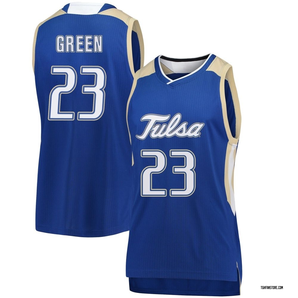 Women's David Green Tulsa Golden Hurricane Replica Royal Basketball Jersey - Green