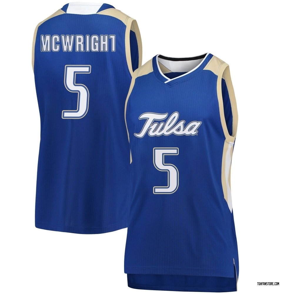 Women's Jesaiah McWright Tulsa Golden Hurricane Replica Basketball Jersey - Royal