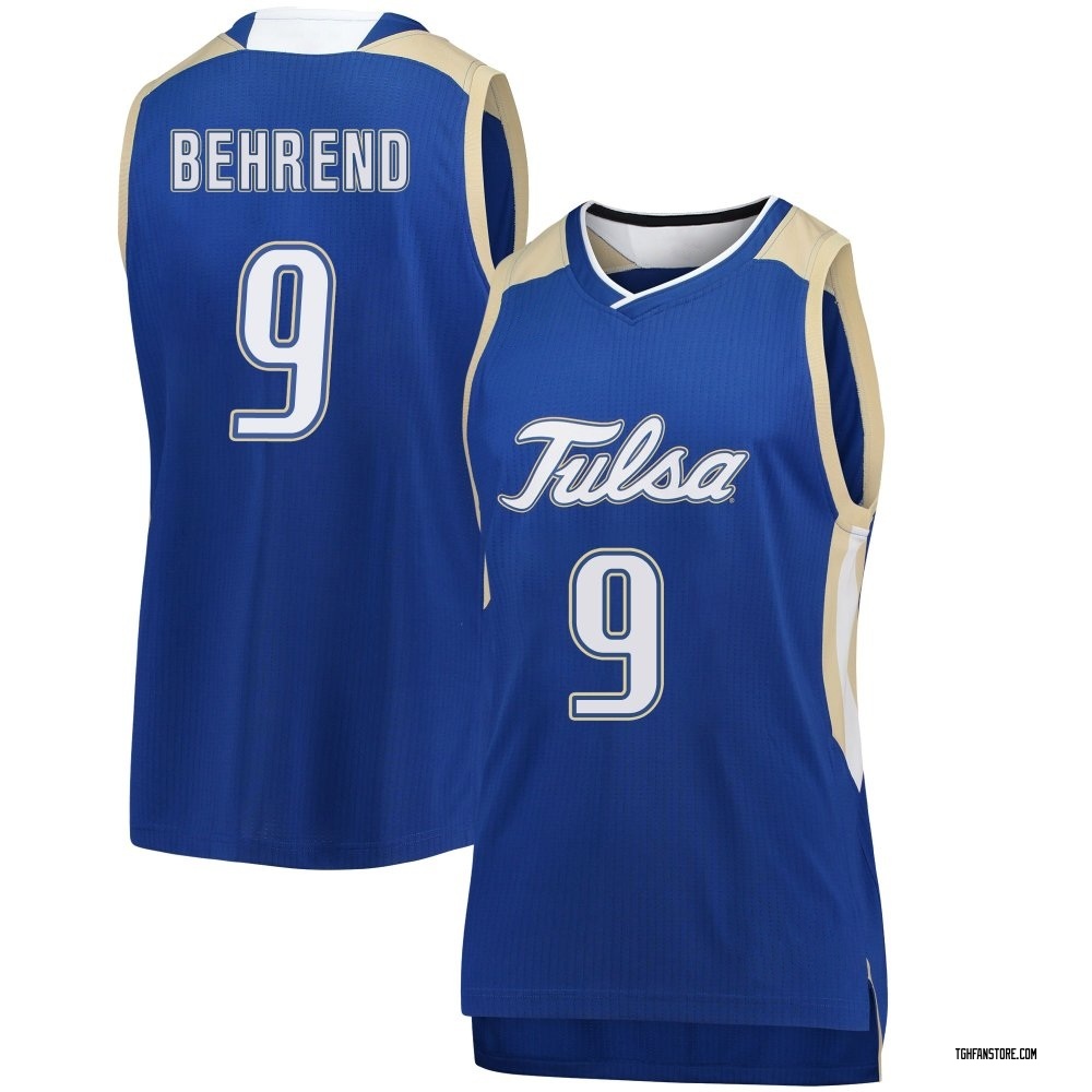 Women's Tyler Behrend Tulsa Golden Hurricane Replica Basketball Jersey - Royal